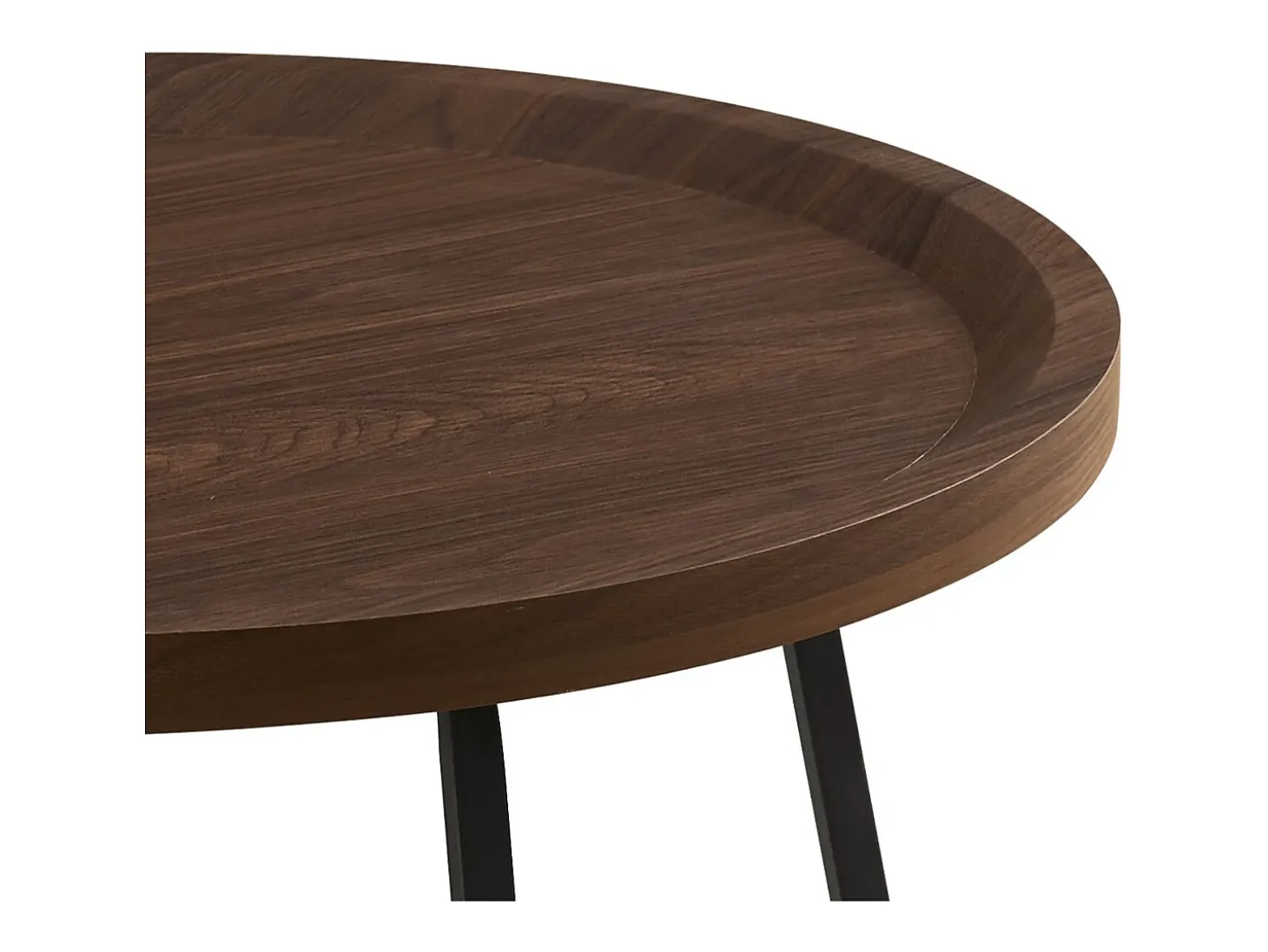 Mesa de centro - MDF e metal - castanho escuro - LIMO