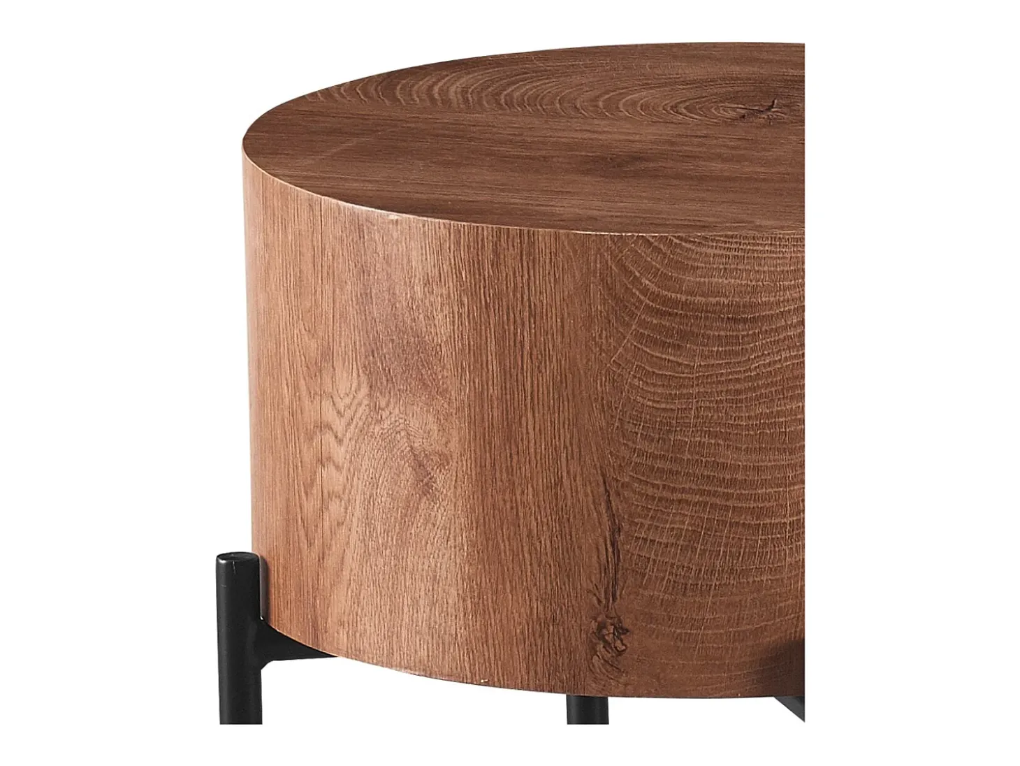 Mesa de centro - MDF e metal - Castanho - MAKINA