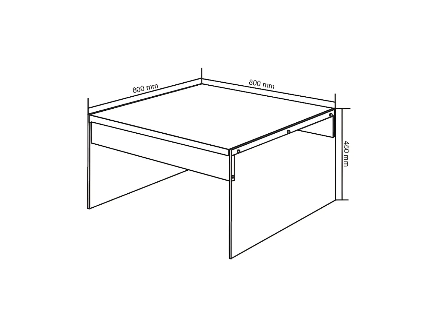 Mesa de centro - MDF e vidro - cinza - KELTON