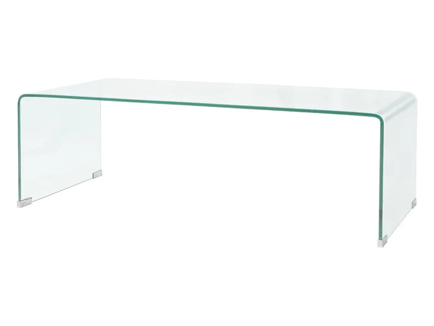 Mesa de centro | Mesa de apoio | Mesa de café em vidro temperado 98x45x30cm transparente