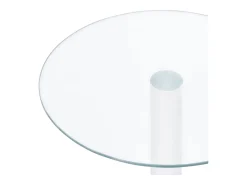 Mesa de centro | Mesa de apoio 40 cm vidro temperado transparente