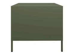 Mesa de centro | Mesa de apoio 68.5x50x43.5 cm aço laminado a frio verde-azeitona