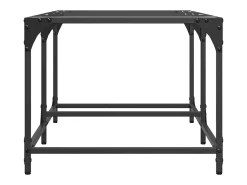 Mesa de centro | Mesa de apoio c/ topo em vidro transparente 98.5x50x40 cm aço