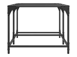 Mesa de centro | Mesa de apoio c/ topo em vidro transparente 98.5x50x40 cm aço
