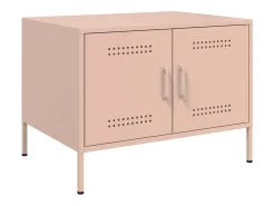 Mesa de centro | Mesa de apoio 68x50x50.5 cm aço rosa
