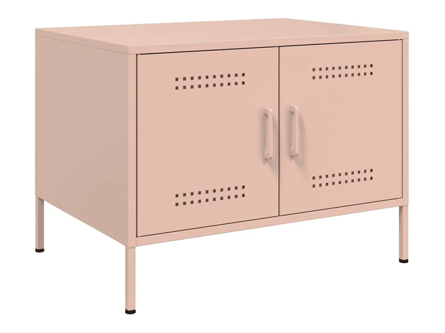Mesa de centro | Mesa de apoio 68x50x50.5 cm aço rosa