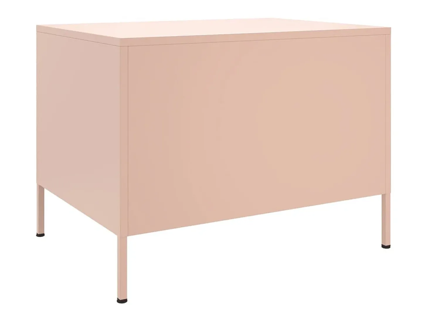 Mesa de centro | Mesa de apoio 68x50x50.5 cm aço rosa