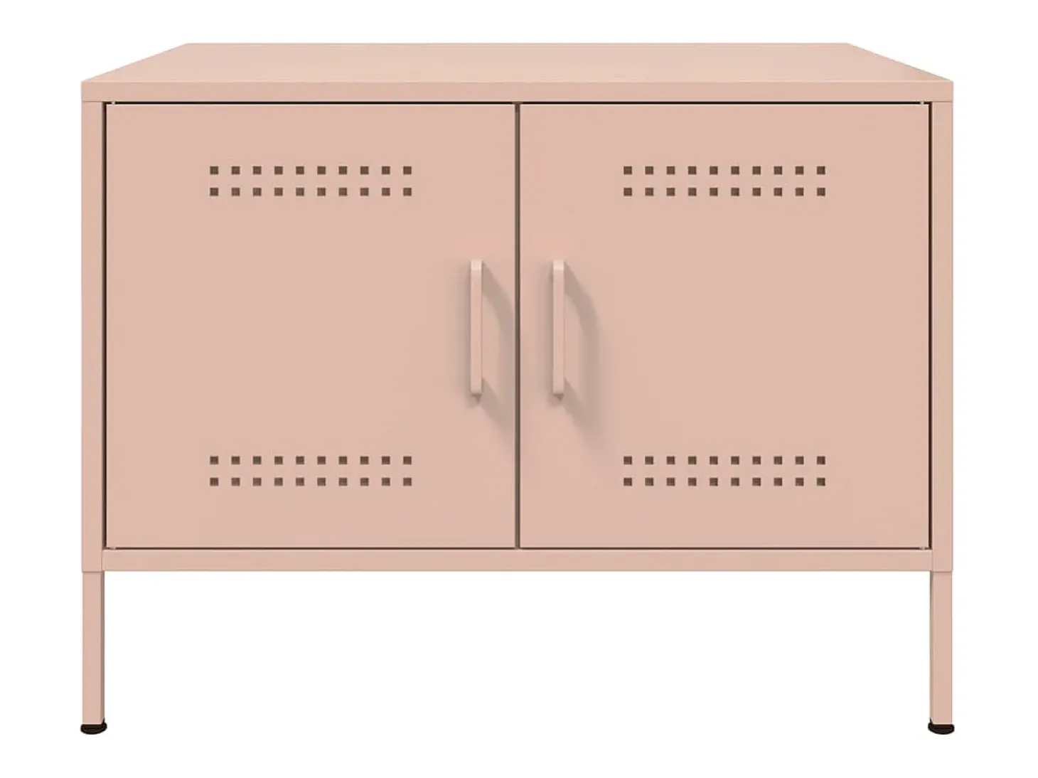 Mesa de centro | Mesa de apoio 68x50x50.5 cm aço rosa