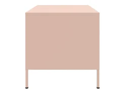 Mesa de centro | Mesa de apoio 68x50x50.5 cm aço rosa