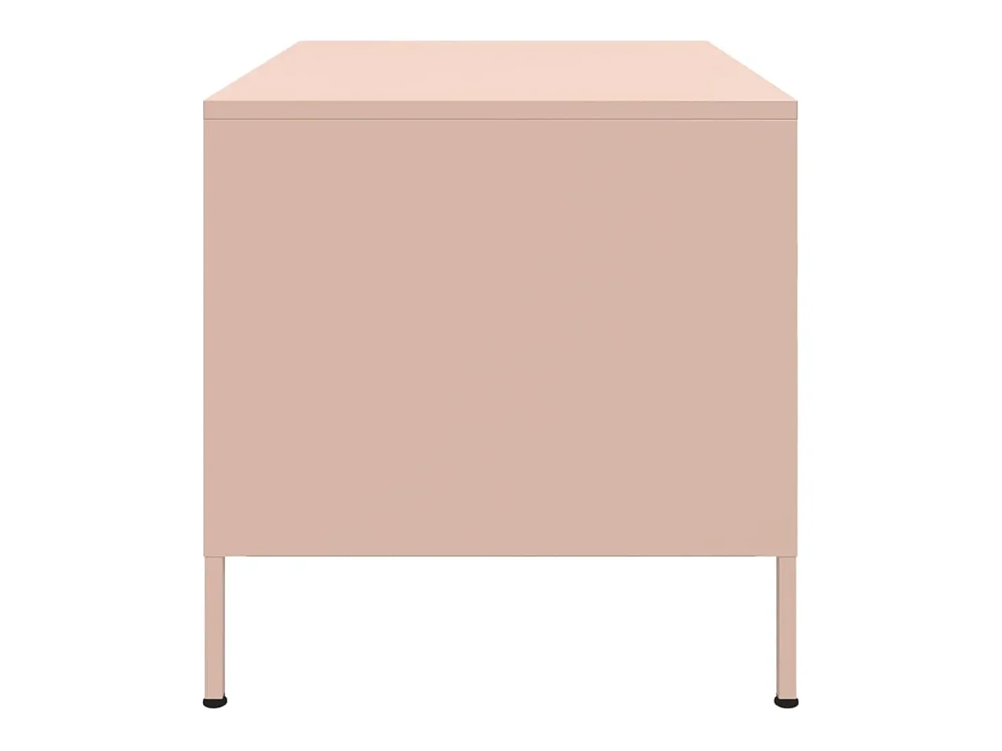 Mesa de centro | Mesa de apoio 68x50x50.5 cm aço rosa
