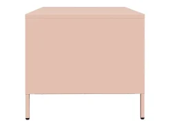 Mesa de centro | Mesa de apoio 101.5x50x43.5 cm aço laminado a frio rosa