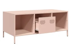 Mesa de centro | Mesa de apoio 101.5x50x43.5 cm aço laminado a frio rosa
