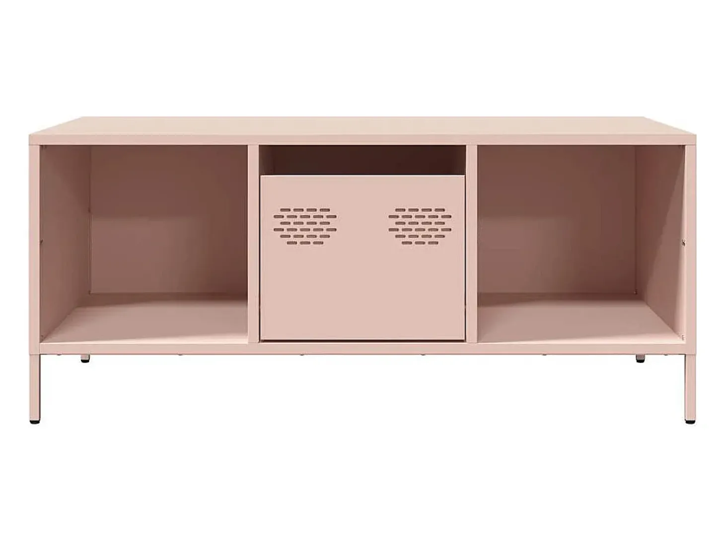 Mesa de centro | Mesa de apoio 101.5x50x43.5 cm aço laminado a frio rosa