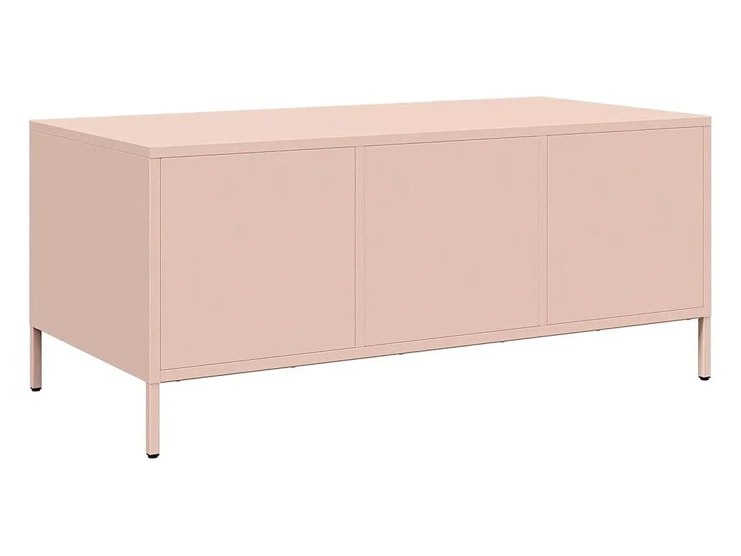 Mesa de centro | Mesa de apoio 101.5x50x43.5 cm aço laminado a frio rosa