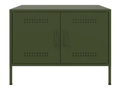 Mesa de centro | Mesa de apoio 68x50x50.5 cm aço verde azeitona