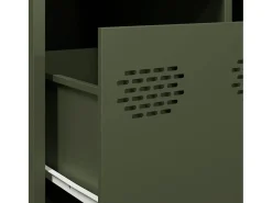 Mesa de centro | Mesa de apoio 101.5x50x43.5 cm aço laminado a frio verde-azeitona