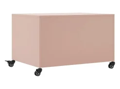 Mesa de centro | Mesa de apoio 68x50x43.5 cm aço rosa