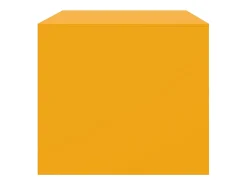 Mesa de centro | Mesa de apoio 67x50x44 cm aço amarelo mostarda