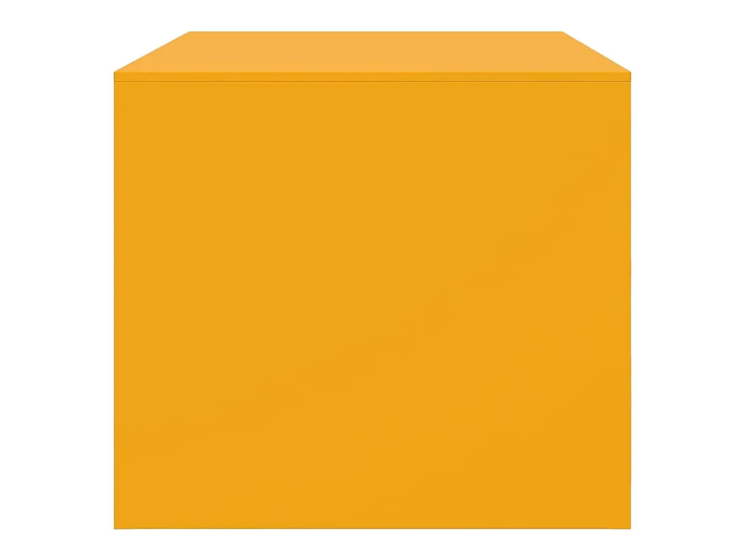 Mesa de centro | Mesa de apoio 67x50x44 cm aço amarelo mostarda