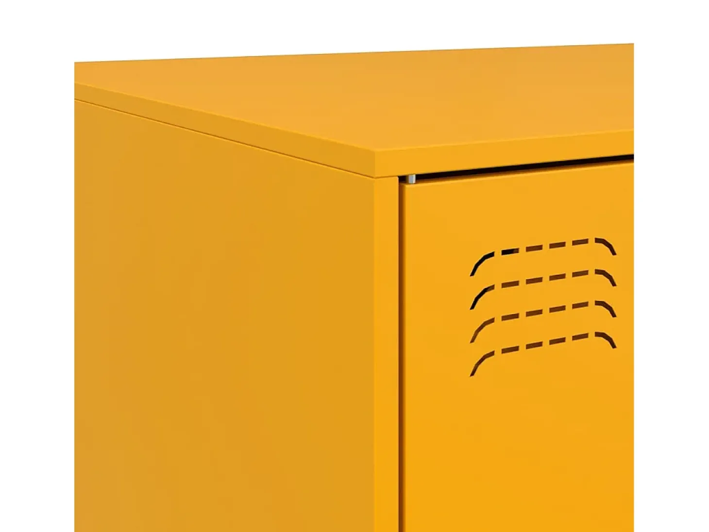 Mesa de centro | Mesa de apoio 67x50x44 cm aço amarelo mostarda