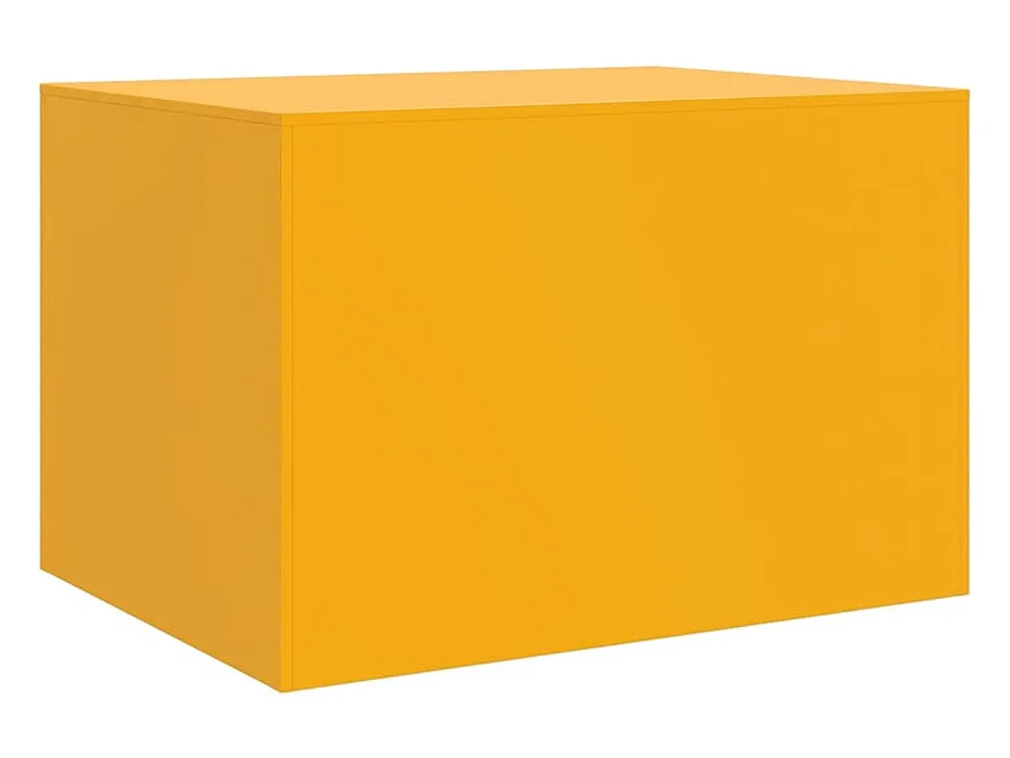 Mesa de centro | Mesa de apoio 67x50x44 cm aço amarelo mostarda