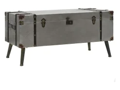 Mesa de centro | Mesa de apoio em MDF e alumínio 102x51x47.5 cm