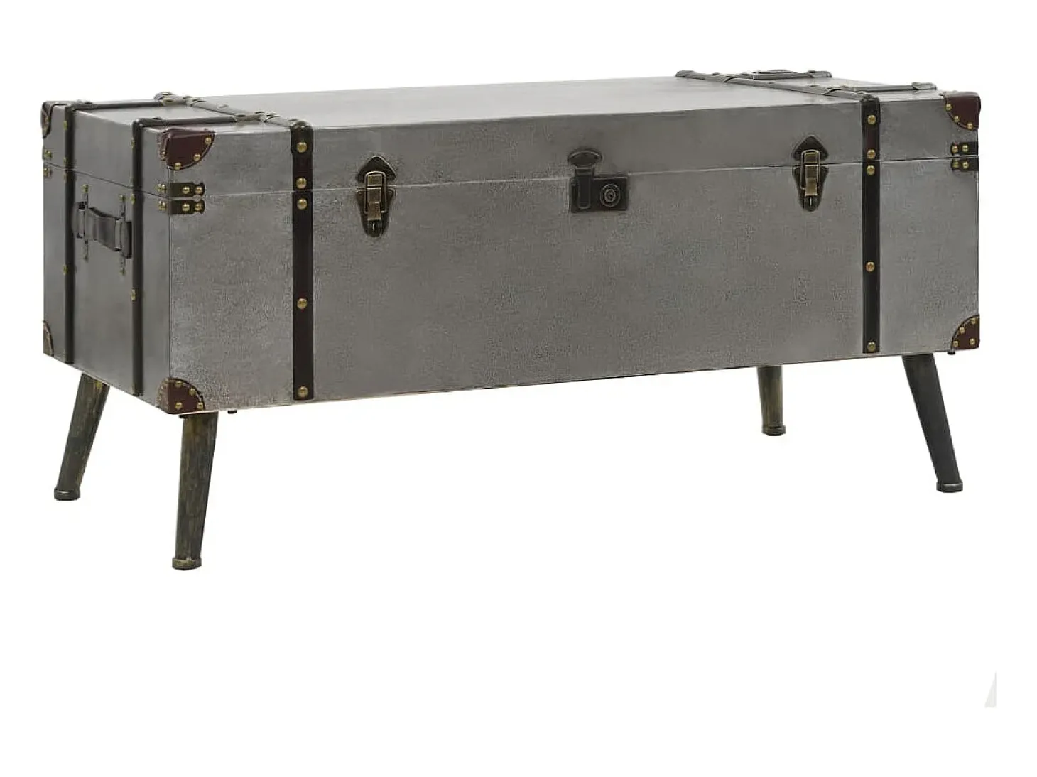 Mesa de centro | Mesa de apoio em MDF e alumínio 102x51x47.5 cm