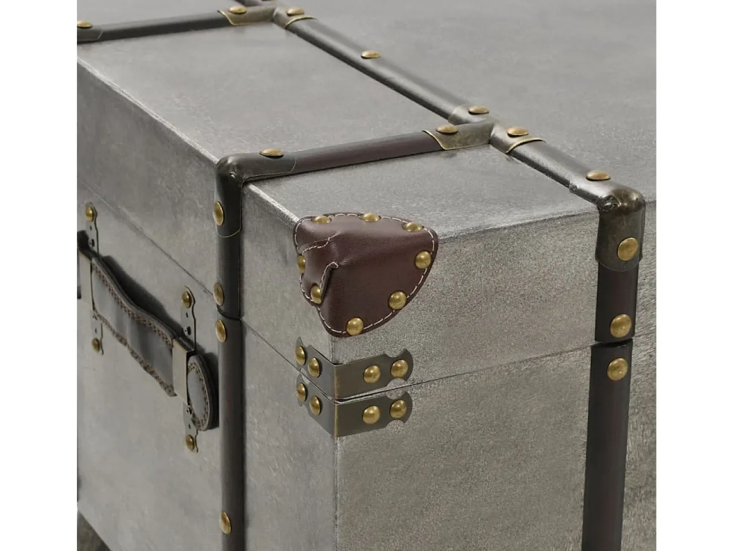 Mesa de centro | Mesa de apoio em MDF e alumínio 102x51x47.5 cm