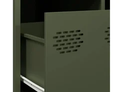 Mesa de centro | Mesa de apoio 101.5x50x43.5 cm aço laminado a frio verde-azeitona