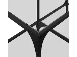 Mesa de centro | Mesa de apoio c/ topo em vidro transparente 78.5x40x40 cm aço