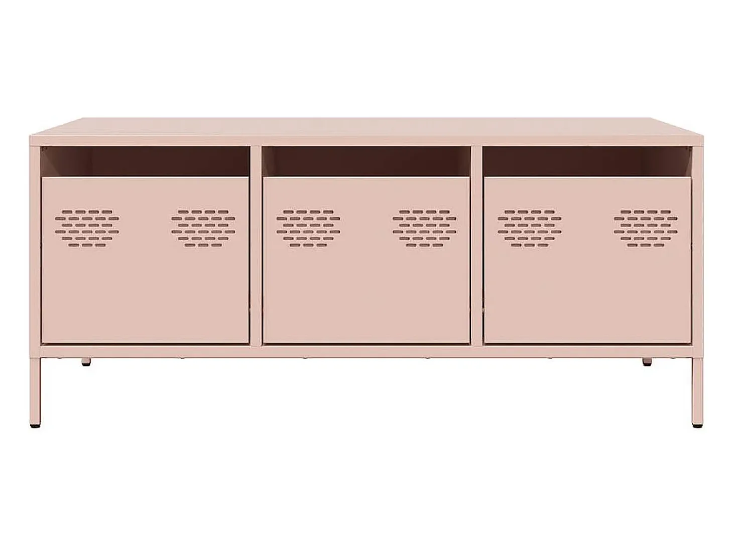 Mesa de centro | Mesa de apoio 101.5x50x43.5 cm aço laminado a frio rosa