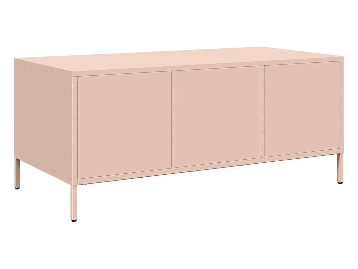 Mesa de centro | Mesa de apoio 101.5x50x43.5 cm aço laminado a frio rosa