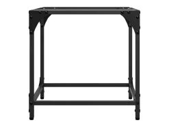 Mesa de centro | Mesa de apoio c/ topo em vidro transparente 40x40x40 cm aço