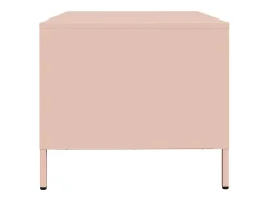 Mesa de centro | Mesa de apoio 68.5x50x43.5 cm aço laminado a frio rosa