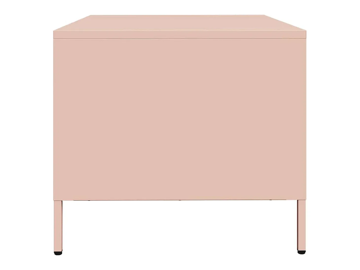 Mesa de centro | Mesa de apoio 68.5x50x43.5 cm aço laminado a frio rosa