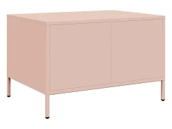 Mesa de centro | Mesa de apoio 68.5x50x43.5 cm aço laminado a frio rosa