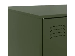 Mesa de centro | Mesa de apoio 67x50x44 cm aço verde azeitona