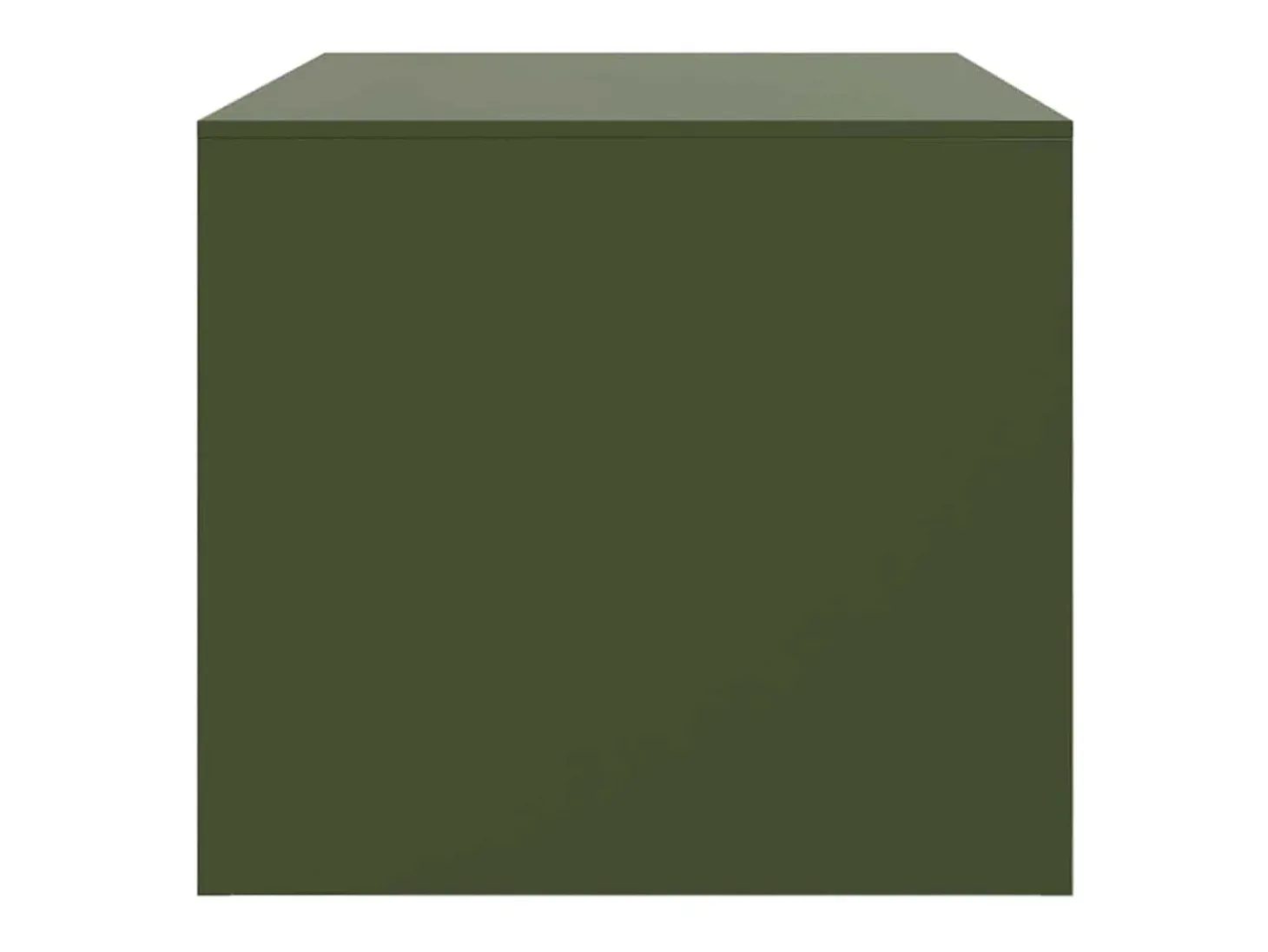 Mesa de centro | Mesa de apoio 67x50x44 cm aço verde azeitona
