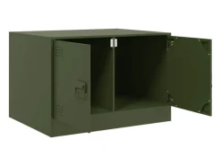 Mesa de centro | Mesa de apoio 67x50x44 cm aço verde azeitona