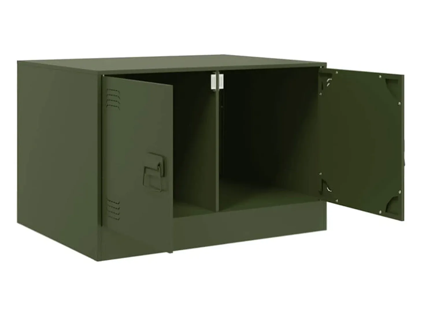 Mesa de centro | Mesa de apoio 67x50x44 cm aço verde azeitona