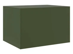 Mesa de centro | Mesa de apoio 67x50x44 cm aço verde azeitona