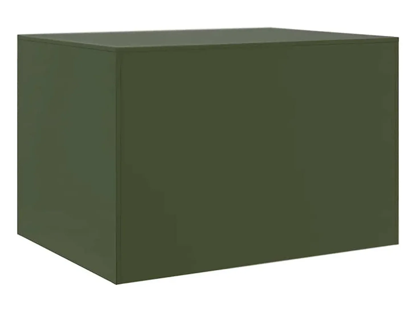 Mesa de centro | Mesa de apoio 67x50x44 cm aço verde azeitona
