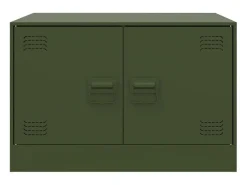 Mesa de centro | Mesa de apoio 67x50x44 cm aço verde azeitona