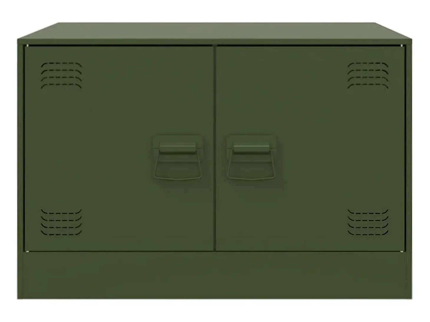 Mesa de centro | Mesa de apoio 67x50x44 cm aço verde azeitona