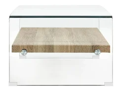 Mesa de centro | Mesa de apoio 98x45x31 cm vidro temperado transparente