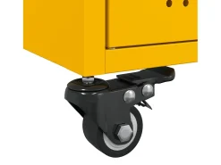 Mesa de centro | Mesa de apoio 68x50x43.5 cm aço amarelo mostarda