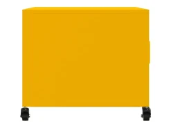 Mesa de centro | Mesa de apoio 68x50x43.5 cm aço amarelo mostarda