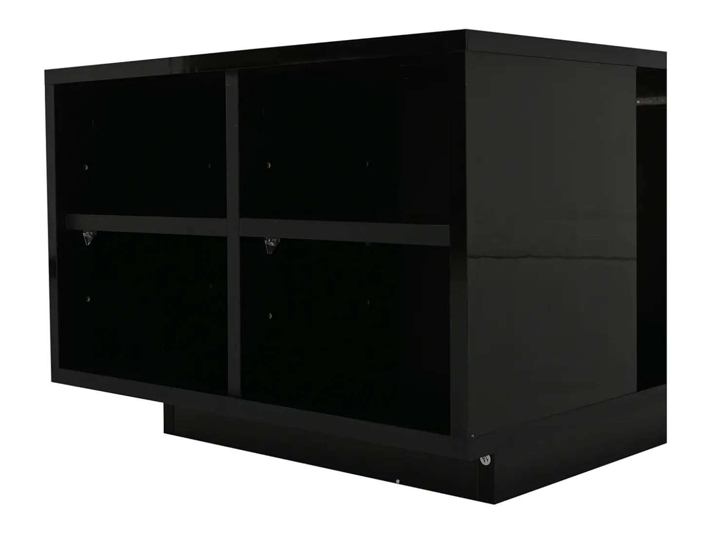 Mesa de centro 100 x 50 x 36 cm com gaveta, LED - Preta