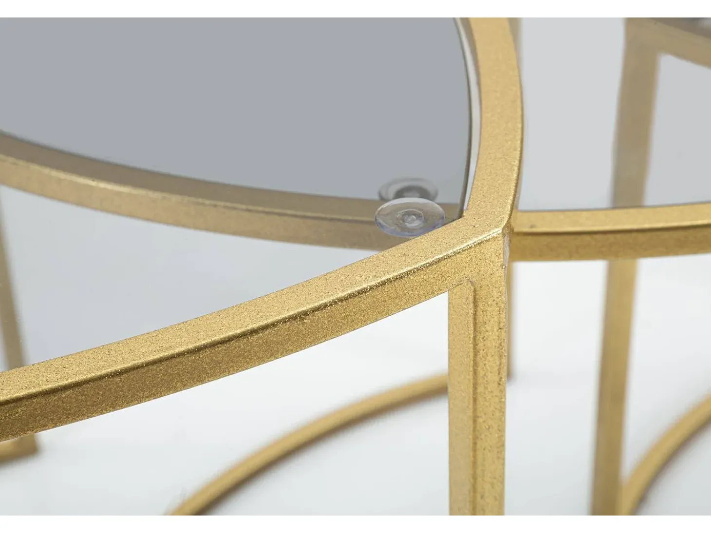 Mesa de centro Adrian, Mesa de centro baixa, Porta-revistas para sofá, Prateleira de sala, 60x60 h50 cm, Dourado