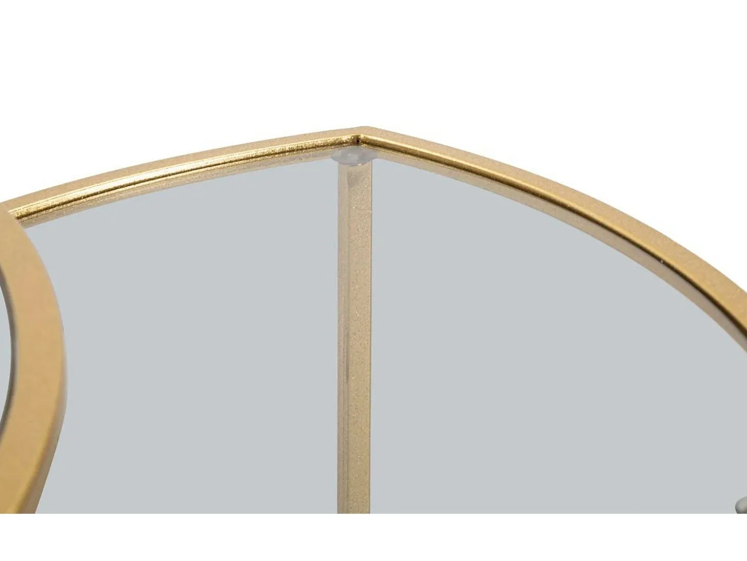Mesa de centro Adrian, Mesa de centro baixa, Porta-revistas para sofá, Prateleira de sala, 60x60 h50 cm, Dourado